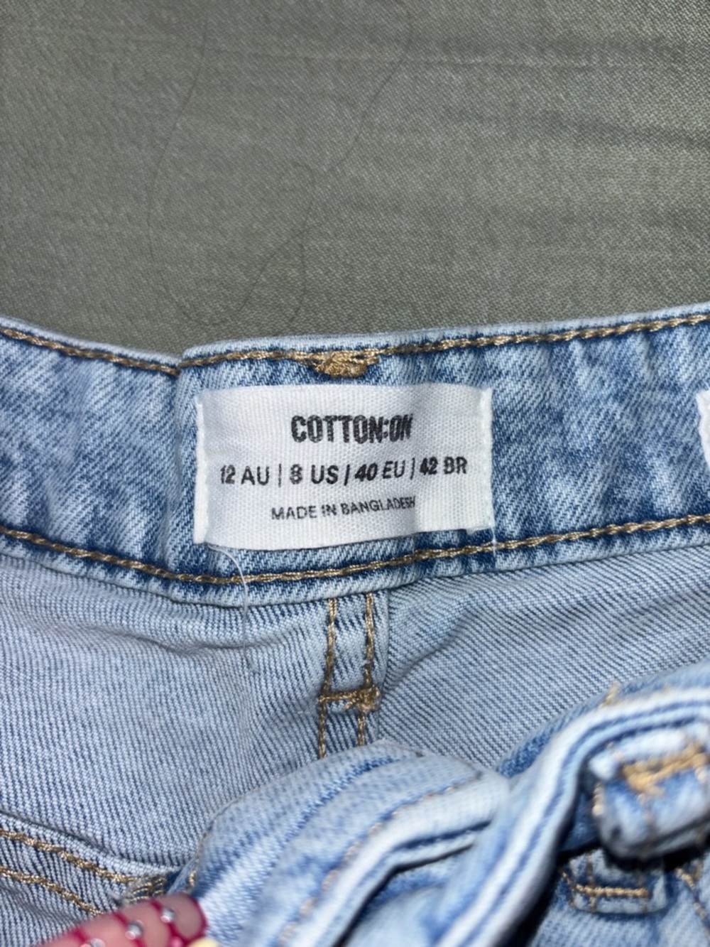 Cotton On Light Blue High-Rise Rolled Hem Denim Shorts - Picture 2 of 3